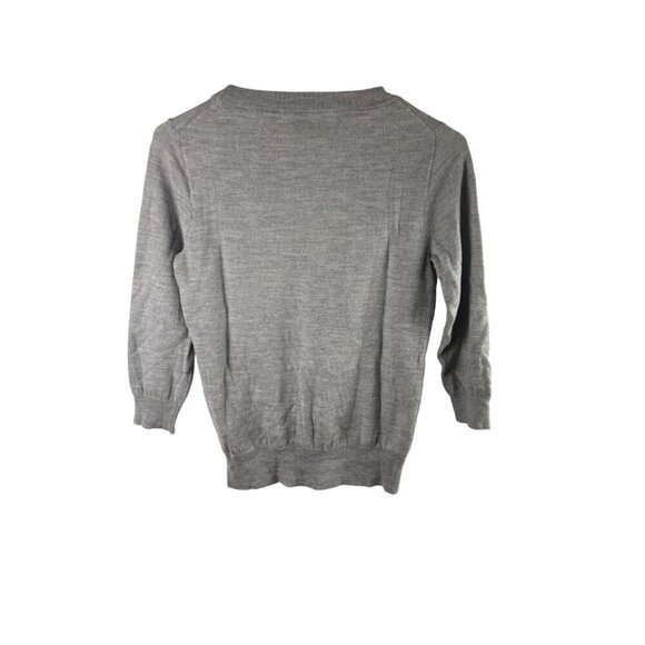J. Crew Women's Gray Merino Wool Lightweight Crewneck Sweater Size S EUC - Picture 2 of 8